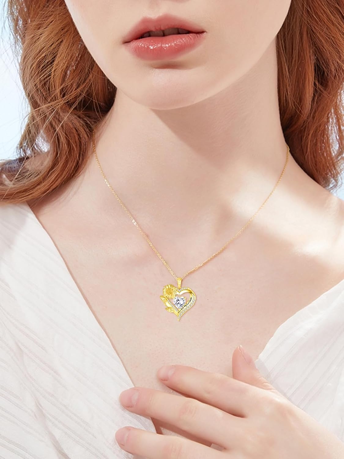 Heart Necklaces for Women 14K Gold/White Gold/Rose Gold Overlapping Double Hearts Necklace Valentines Day Anniversary Birthday Gift for Wife Mom Her - Image 3