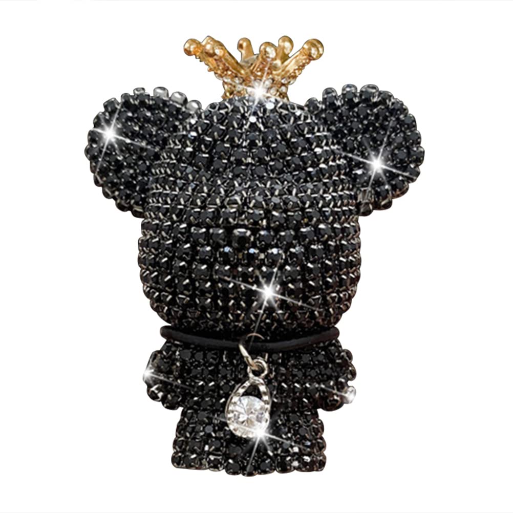 Bling Bear Air Vent Clips, Car Interior Pendant Perfume Accessories Crystal Car Diffuser Vent Clip Rhinestone Car Interior Decoration