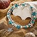 Starain Blue Turtle Anklets for Women Multilayer Beads Handmade Beach Ankle Bracelet Set Boho Foot Jewelry