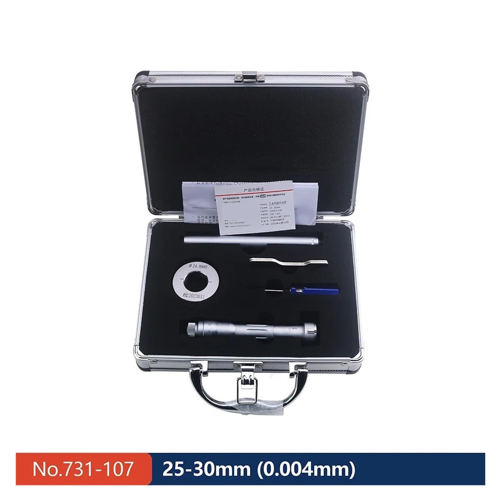 EVPZPLKMGT Three-Claw Inner Diameter Micrometer, Three-Point Internal Measurement, Inner Diameter Micrometer, Precision 0.004mm(25-30mm)