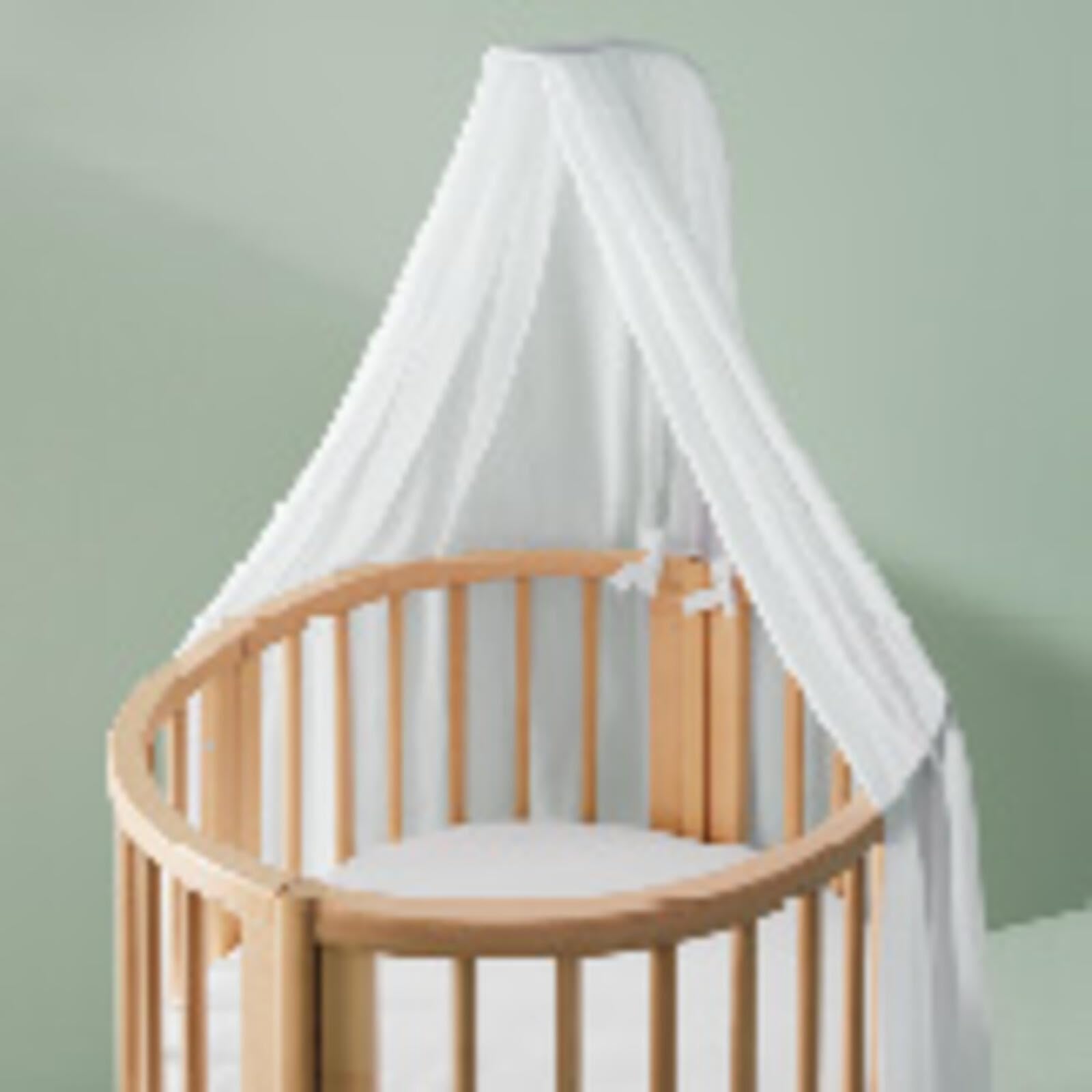 Stokke Sleepi Himmel V3, White - Schaffe eine gemütliche, ruhige Umgebung für Babys - Einfach zu montieren - Leichter Stoff - Kompatibel mit Sleepi Mini & Bett