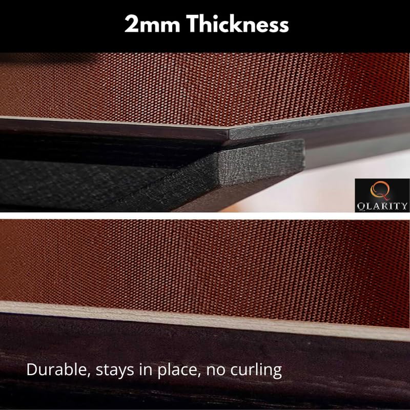 Image of Qlarity Covers Dining Table Cover 6 Seater, 8 Seater | Reversible PU Leather Water Resistant Table Cover | Customised Sizes (Black) (Brown, 36 X 60 inch)