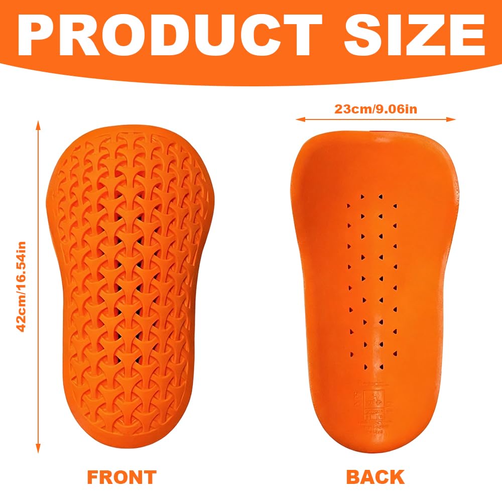 Espaldera Moto, 42*23cm Desmontables Protecciones Moto, CE-2 Ligero y Flexible, Insertable Protector de Espalda para Motocicletas,Todoterreno, Bicicletas de Montaña