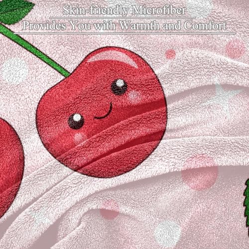 Plaid chaud et doux cerise couverture pour lits et canapés