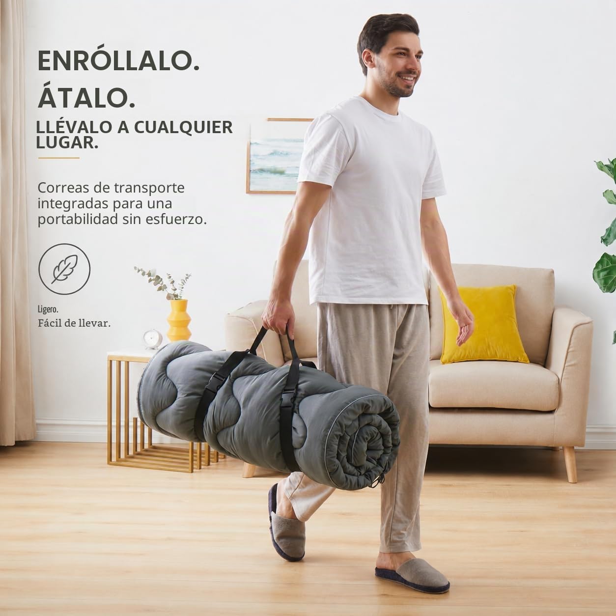 Jamdok Alfombrilla de dormir de camping de grosor mejorado para cama de camping (190 x 75 cm), colchón acolchado para adultos, almohadilla portátil para suelo