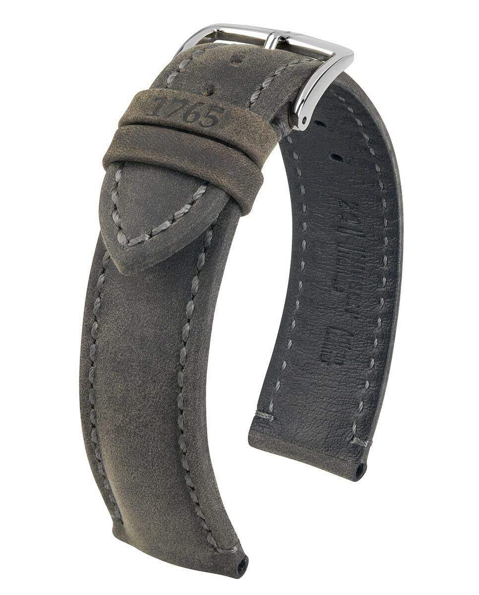 HIRSCH Heritage Artisan Calf Leather Watch Strap - Unique Design - Natural Grain