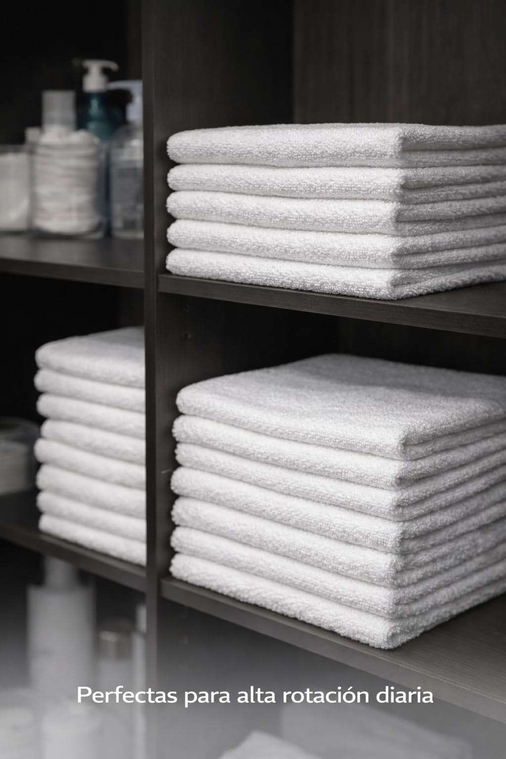 Genérico Toallas de Rizo Blancas 50×90 cm – Algodón 100% – Uso Profesional para Peluquería, SPA, Gimnasio y Hotel (10)