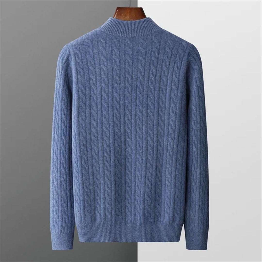 Vogrtcc Jersey Grueso De Lana De Color Liso para Hombre