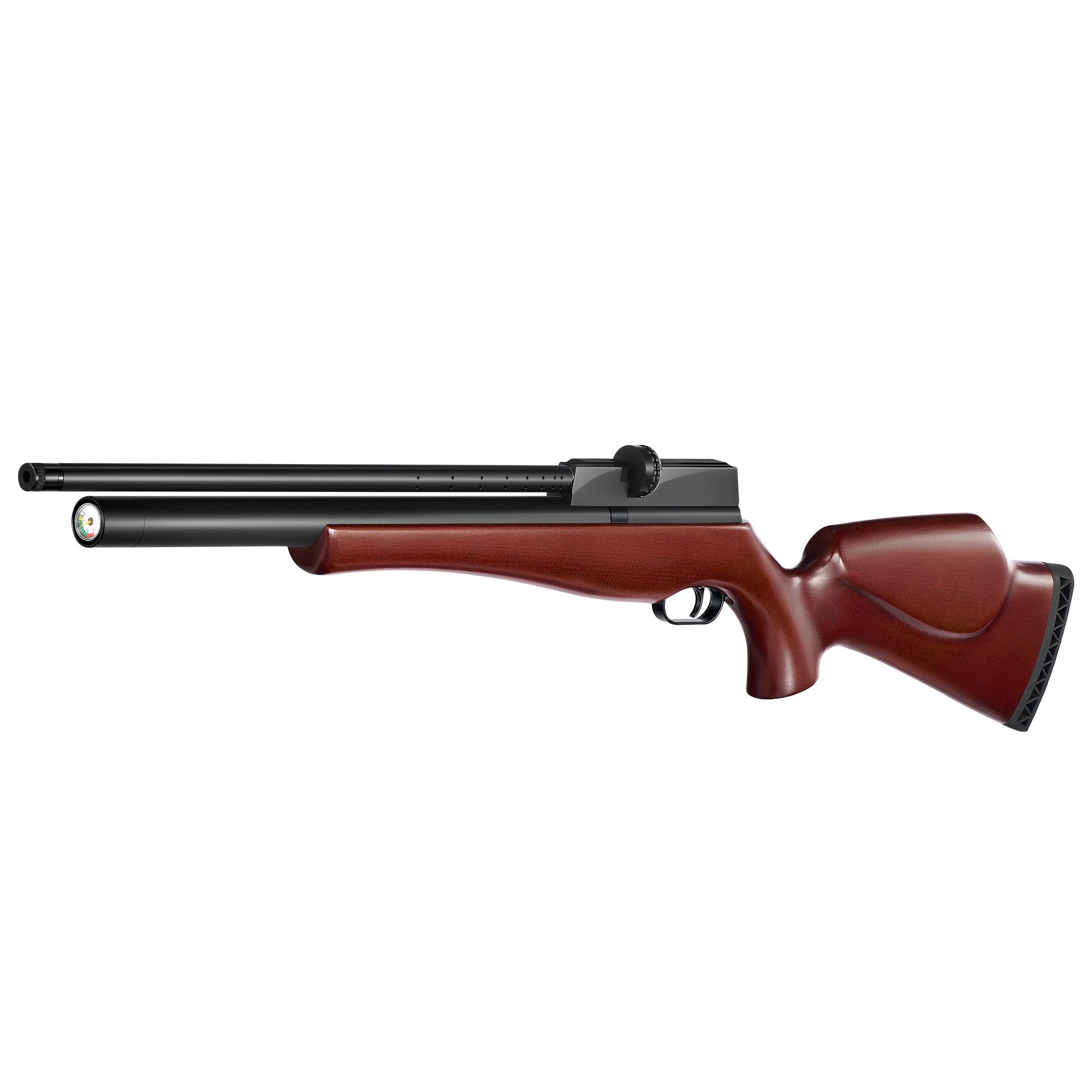 PINTY PCP Pellet Gun Air Rifle, 5.5 mm .22 Caliber Pellet Air Rifle for Adults, 10 Pellet PCP Air Gun, High Power Airgun with 800 fps Velocity Wooden Stock 11mm Dovetail Rail for Hunting Shooting Game
