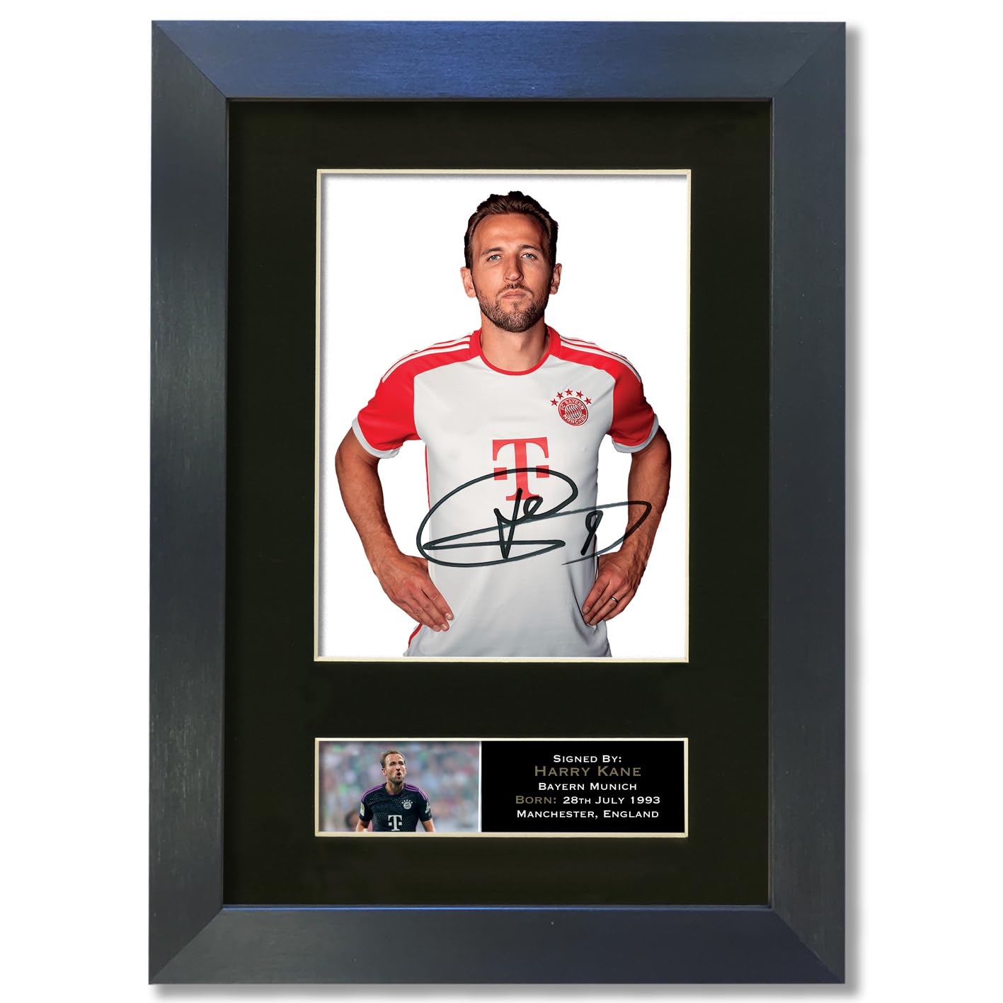 Generic Harry Kane Bayern Munich Autograph Reproduction Photograph Framed Print A4#875