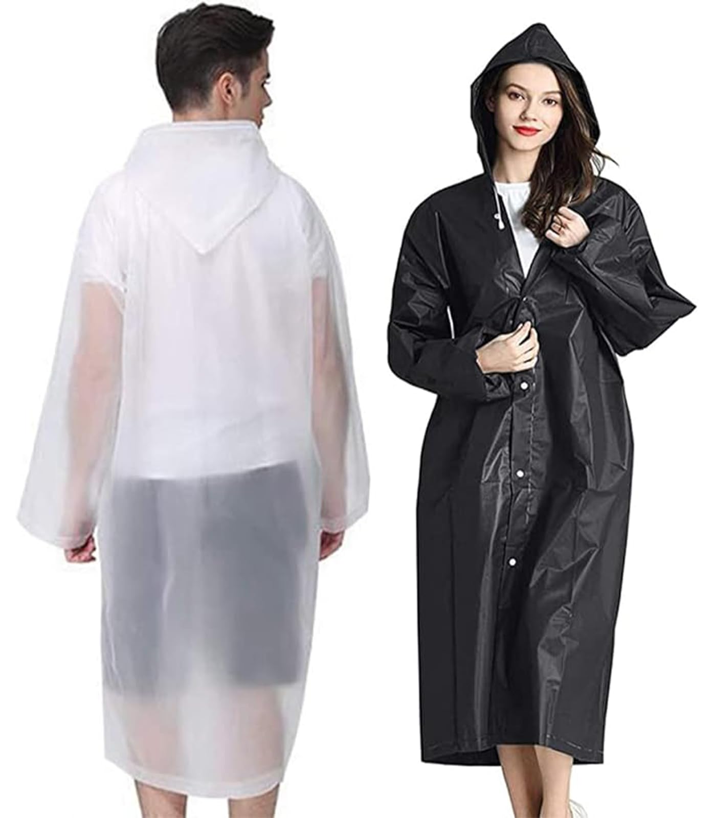 GUKOY 2 Stück Regenponcho Regenmantel Herren Damen Wasserdic