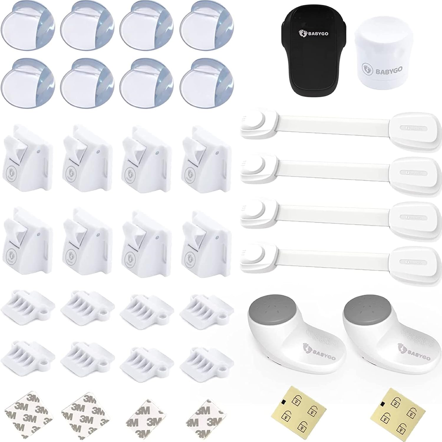 BABYGO® Premium Baby Proofing Kit for Home & Kitchen Child Safety Cupboard Locks