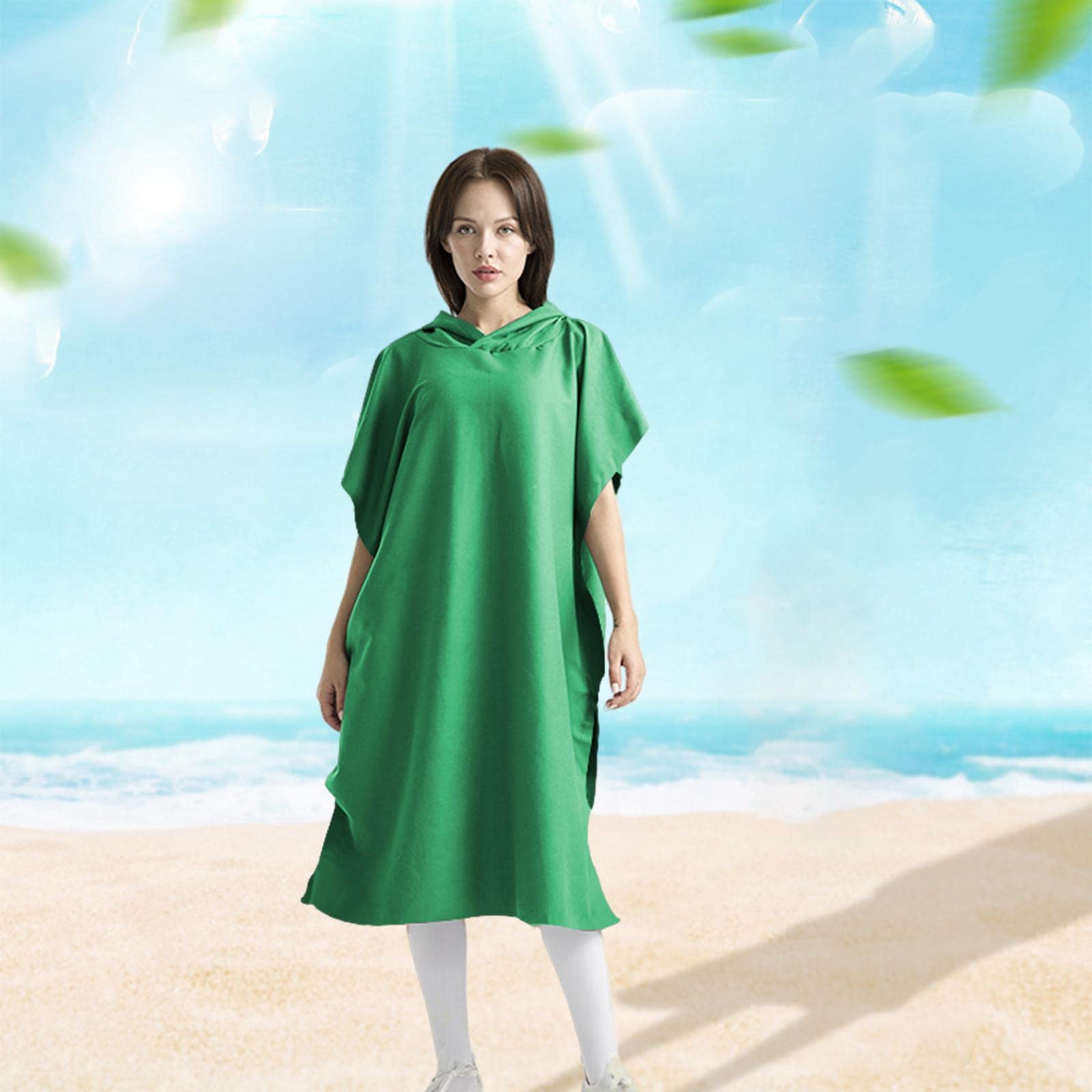 kowaku Poncho de Surf, Peignoir de Plage avec Protection Solaire pour Surfeurs et Navigateurs, Femmes et Hommes