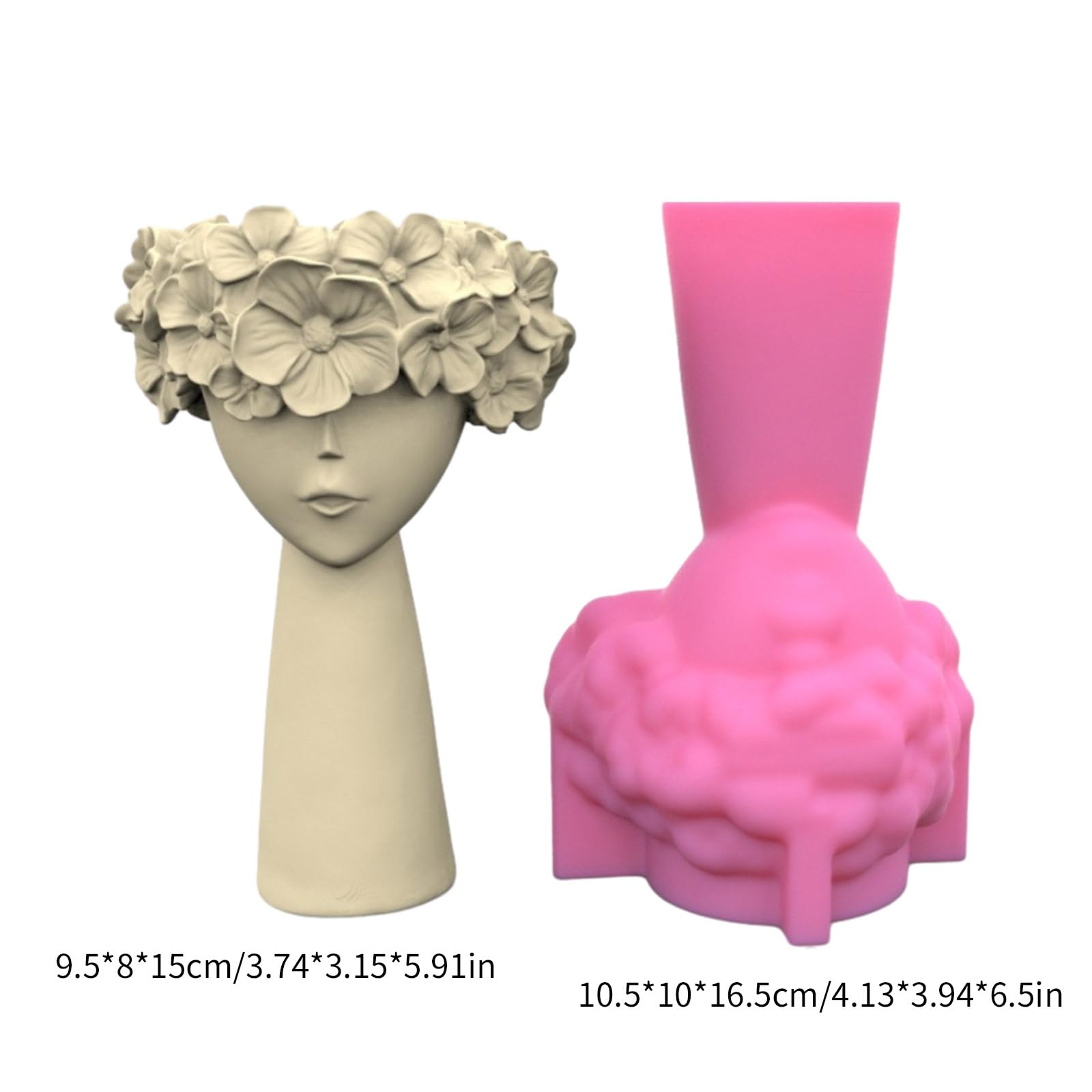 Stampi Per Vasi Da Fiori In Silicone Unici Stampi Per Portamatite Fai Da Te A Forma Di Ragazza Orso Per Fioriere Succulente Fai Da Te E Portamatite