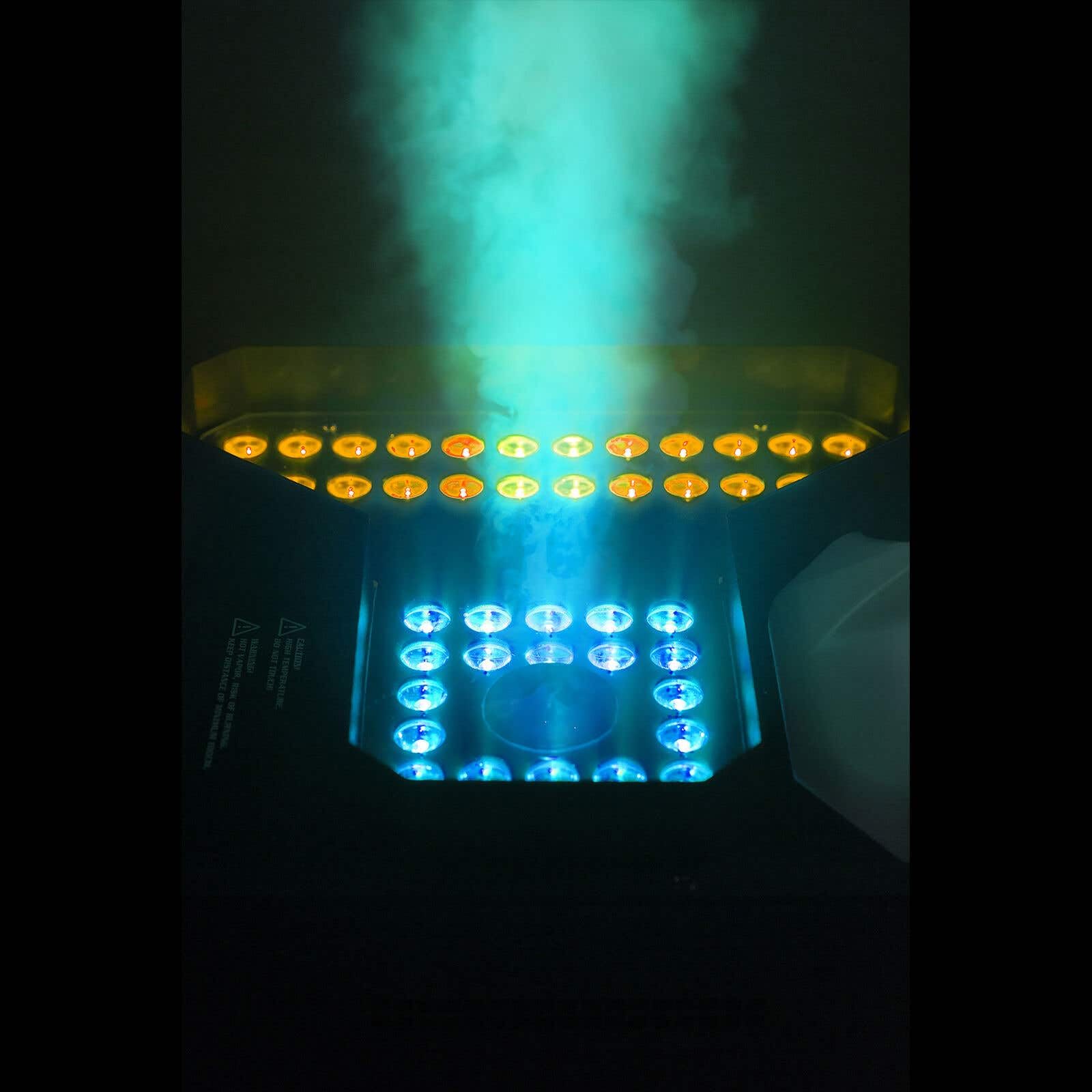 BeamZ Professional BLAZE3500 - Pack Machine à Fumée Verticale - 3500 Watts, 48 LEDs RGBW, Réservoir 3500ml, Créez des Colonnes de Fumées pour vos Soirées, 10L inclus