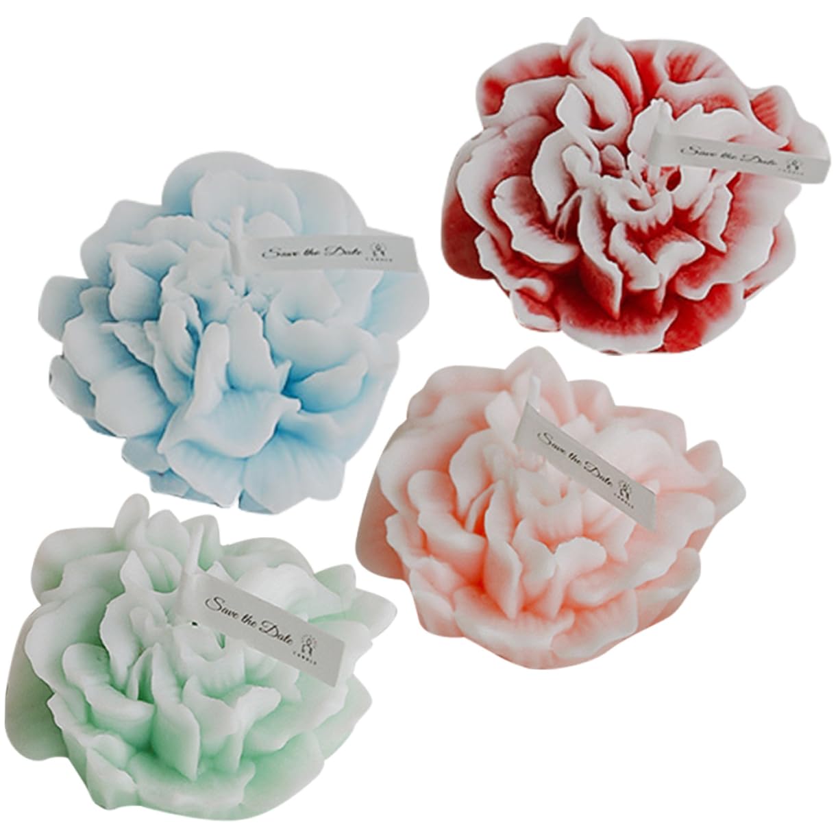Alipis 5 Set Di Candele Profumate A Forma Di Fiore Per La Decorazione Della Casa Cera Di Paraffina Per La 4 Pezzi*5