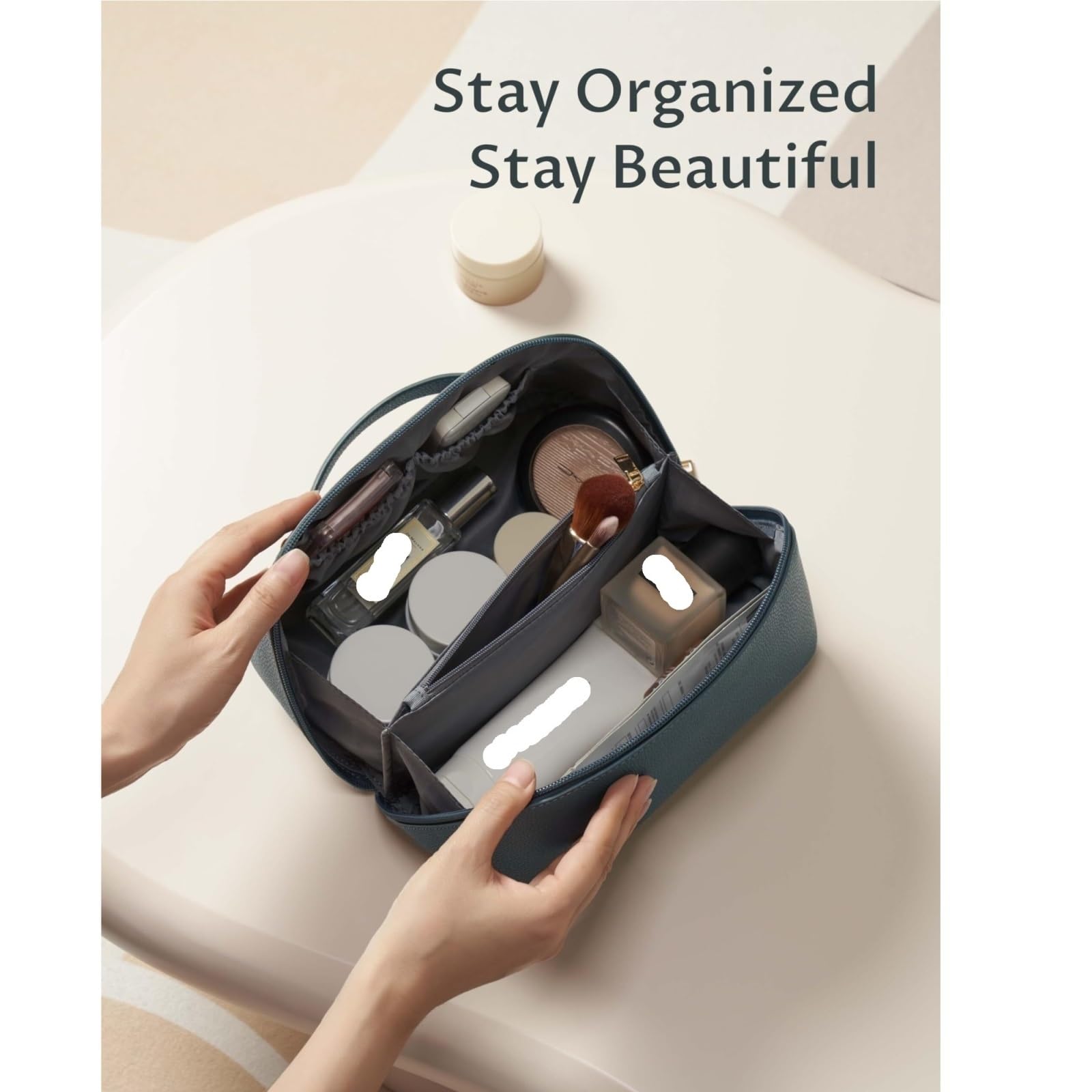 Kosmetiktasche Kulturtasche Reise-Kosmetiktasche, Kosmetiktasche, Damen-Kulturbeutel, tragbare Kosmetik-Aufbewahrungstasche Schminktasche Damen
