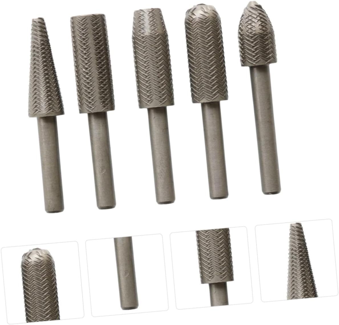 Ciieeo 5pcs Electric Steel File Rotary File for Drill Grinding Cutter Tool Carbide Rotary Bit Kit Tungsten Steel