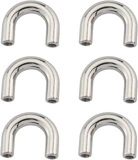 6PCS Metal D Ring Connector Buckles Luggage Bag Hardware Fastener for Leather Crafts Backpacks Handbag Wallets