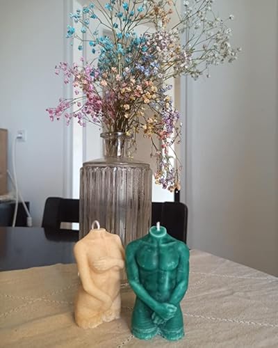 Miniatura 3 de TOPYS 2 moldes de vela de resina de silicona para cuerpo humano, forma de cuerpo 3D, para mujeres y hombres, moldes de vela con forma de cuerpo,