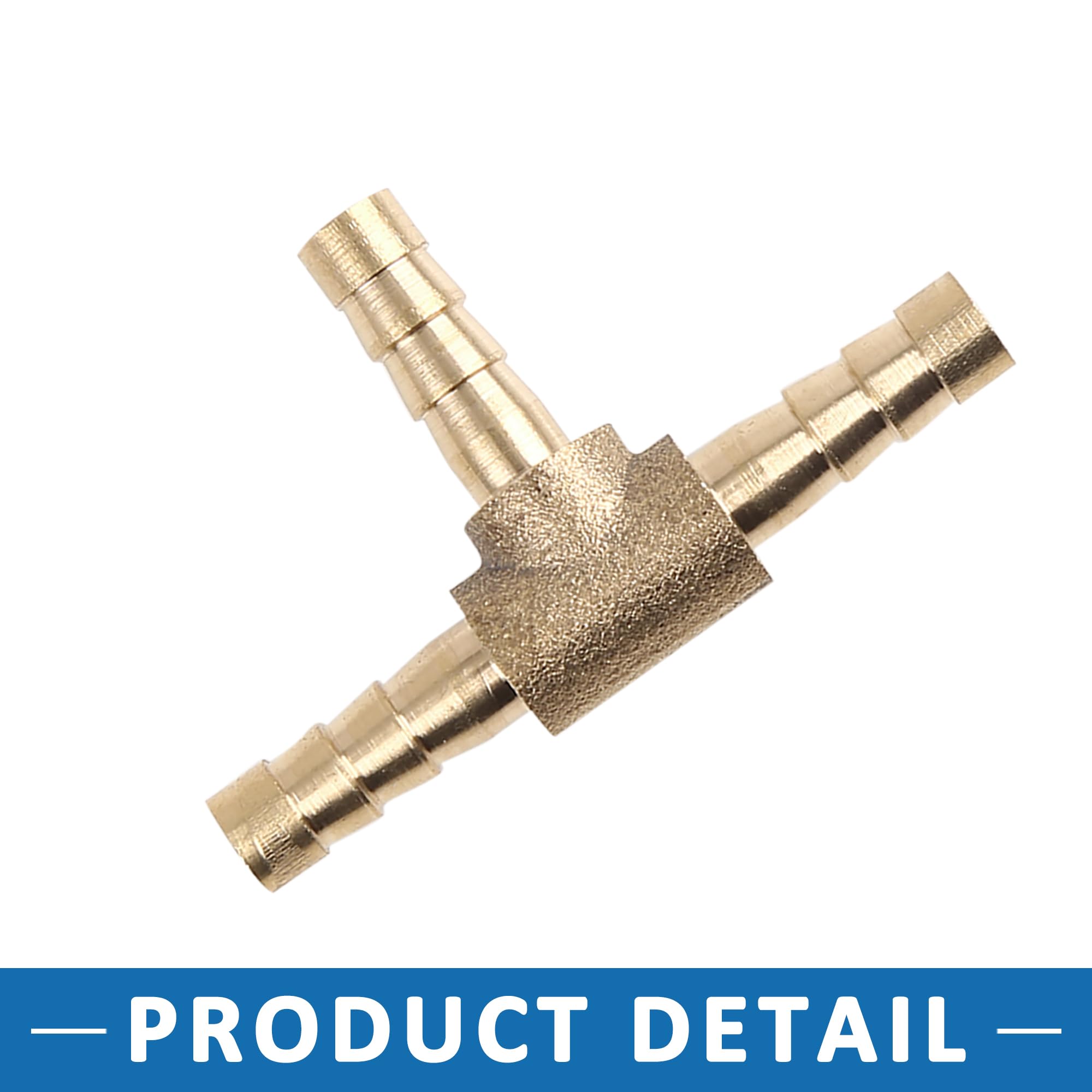 A ABSOPRO Raccordo a T Barb Flessibile Raccordo 3 Vie T Connettore 5mm per Auto Ottone (Set 5)