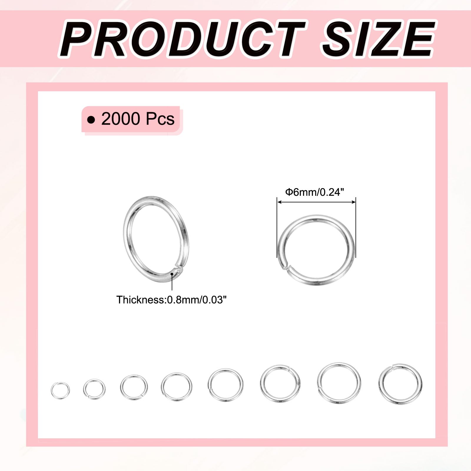 PATIKIL Open Jump Rings - Image 2