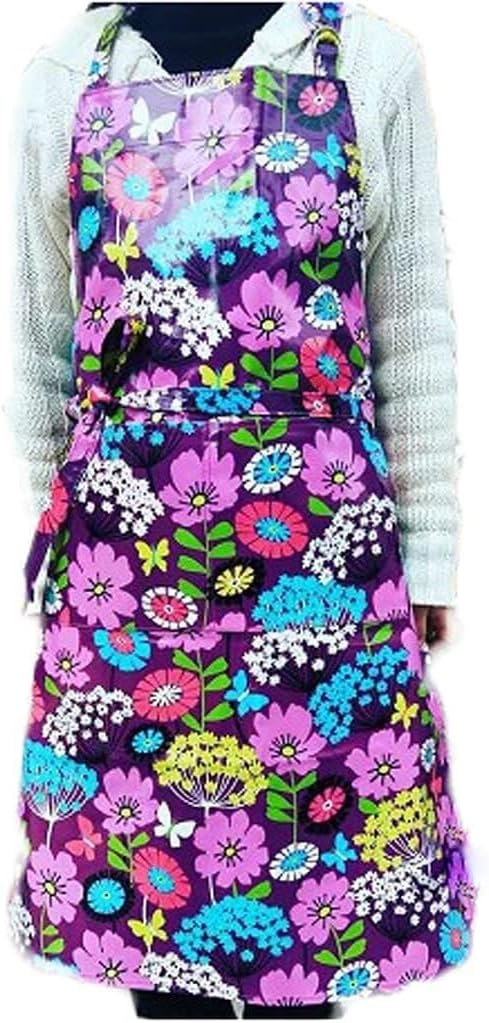 Chef Aprons for Men Women with ，Kitchen Bib Aprons American Pastoral Style Apron, Household Kitchen Supplies Sleeveless Durable Apron, Floral Cloth Apron Unisex Pinafore