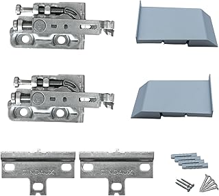 INDAUX Par de ganchos para pendurar móveis suspensos SCARPI 4 – opção anti-capotamento (padrão – com parafusos, COVER cinzento)