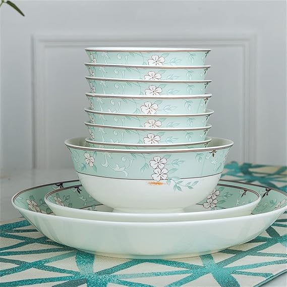 Chinese Bone China Tableware Set Household Bowls Plates Bowls Chopsticks Combination