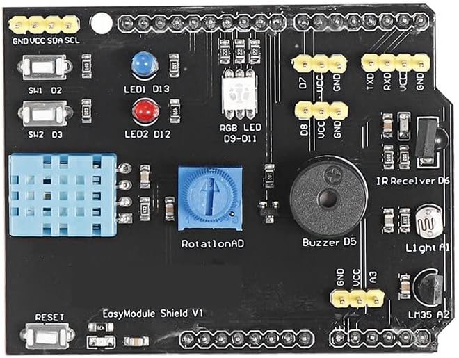 DollaTek Multifunction Expansion Board LM35 Temperature Humidity RGB LED IR Receiver Buzzer sensor