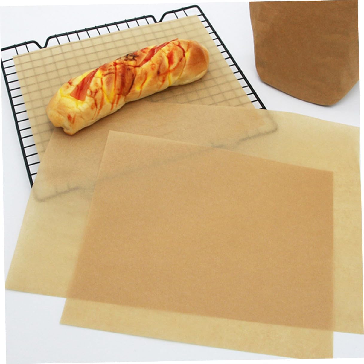 VALICLUD 100pcs Kitchen Baking Paper 30x40cm Unbleached Parchment Sheets Non-stick Food-safe Cooking Paper for Baking Grilling and Roasting