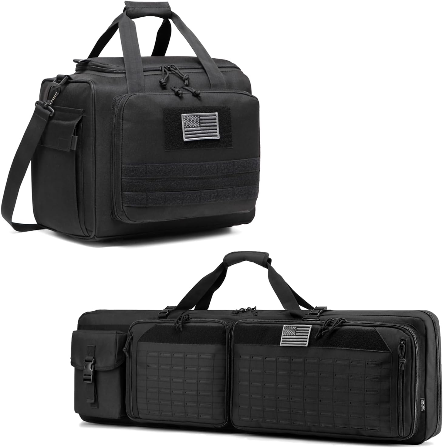 DBTAC Tactical Double Rifle Bag + Tactical Range Bag Large (Black)