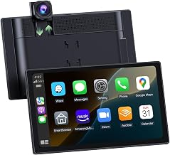 [2025 Upgrade] Apple Carplay Screen for Car&Android Auto Screen with 4K Dash Cam,Backup Camera,Portable 9" HD IPS Screen for Car,GPS Navigation,Bluetooth,AirPlay,AUX/FM for All Vehicles