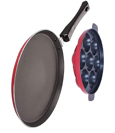 SEREE Combo2 Pcs Set of Crispy Dosa Tawa & Appam pan,Paniarakkal Pan, Cookware Set Cookware Set