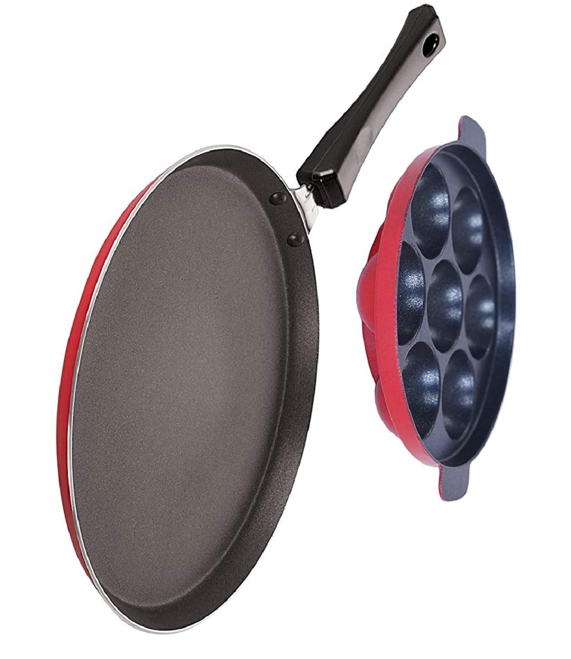 SEREE Combo2 Pcs Set of Crispy Dosa Tawa & Appam pan,Paniarakkal Pan, Cookware Set Cookware Set