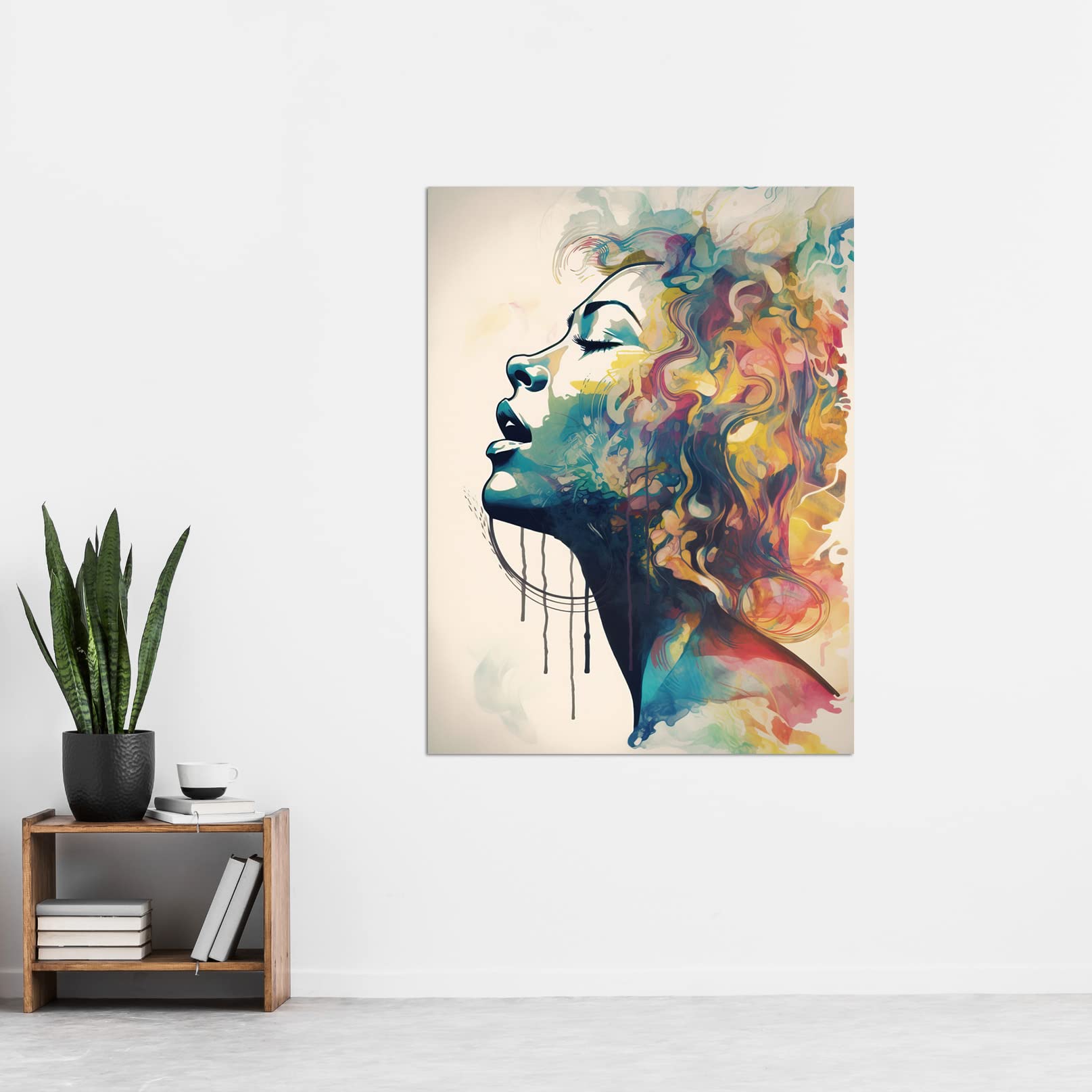Portrait Young Woman Wall Art Canvas Print 18X24 In | Australia