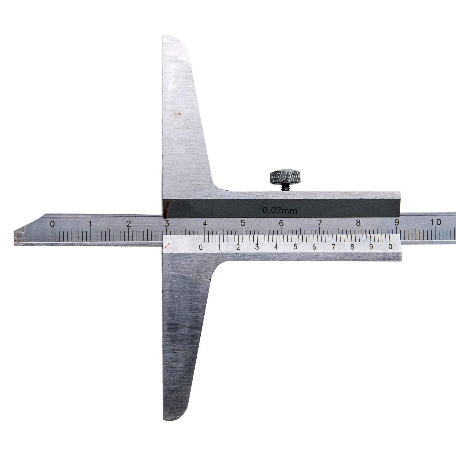 Maso Jauge de profondeur professionnelle en acier inoxydable 200 mm