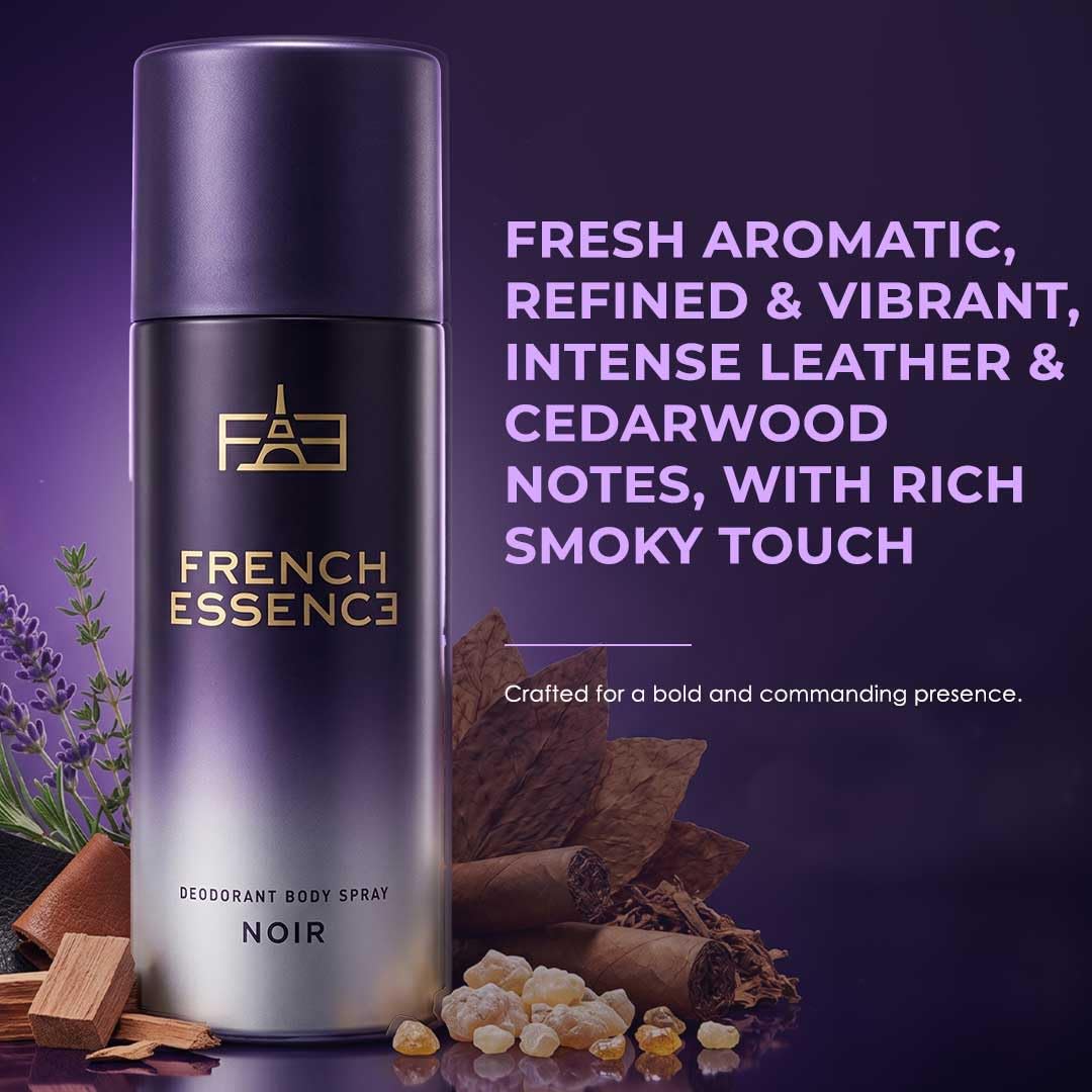 French Essence Noir | Deodorant for Men and Women | Long Lasting Scent - 150ml Pack of 1 3