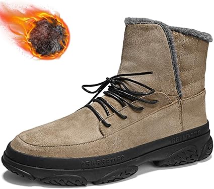 HOAPL Heren Laarzen Winter Dikker Katoen Schoenen Warm Bont Voering Sneeuw  Laarzen Mode voor Mannen Suede Laarzen : Amazon.nl: Kleding, schoenen \u0026  sieraden