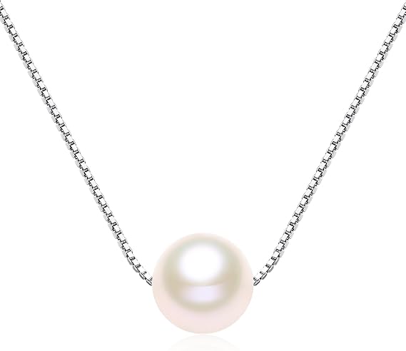 Amazon.com: Single Pearl Necklace 7-8mm 