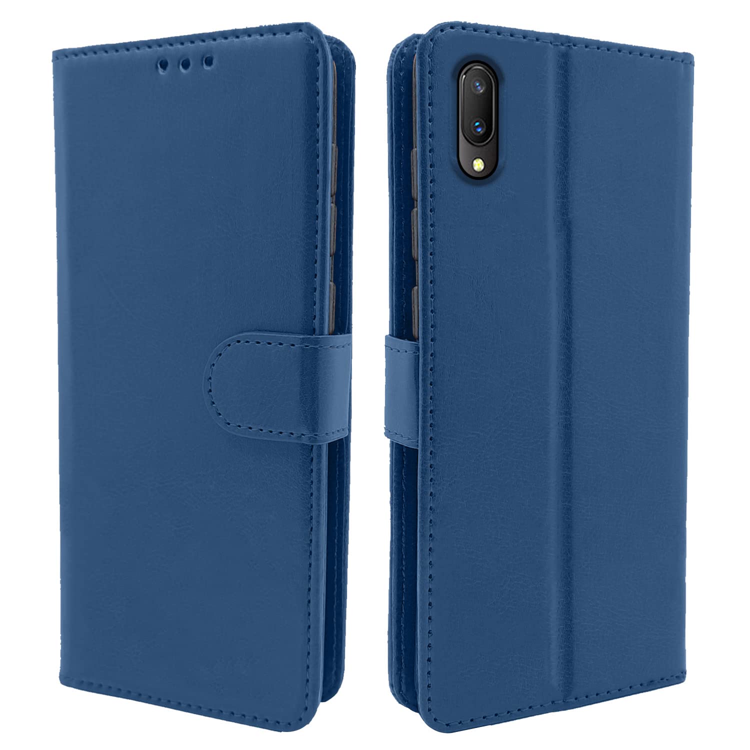 Pikkme Vivo V11 Pro Flip Case Leather Finish | Inside TPU with Card Pockets | Wallet Stand and Shock Proof | Magnetic Closing | Complete Protection Flip Cover for Vivo V11 Pro (Blue) (B0BK6P6FLZ) Amazon Price History, Amazon Price Tracker