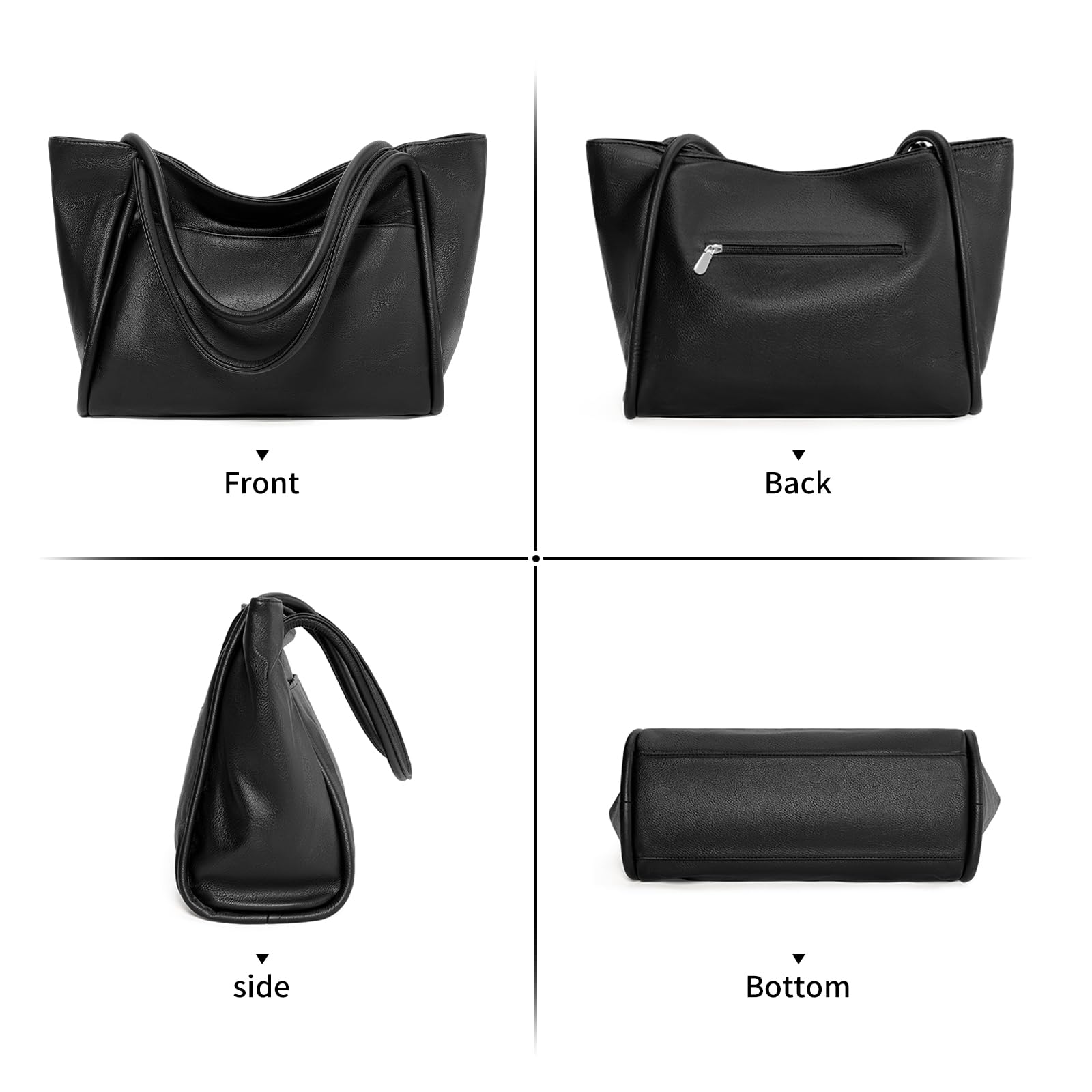 GAEKEAO Borse Tote Donna, Borse a Spalla Tracolla Donne Grande, Vegana Borse a Mano Con Cerniera e Tasca Interna per Lavoro, Scuola, Shopping, Viaggio