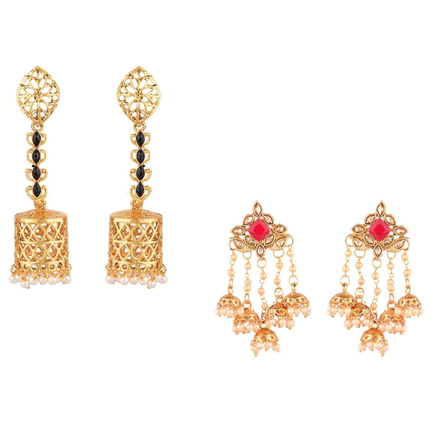 Amazon Brand - Anarva Womens Multipack of Traditional Crystal Dangle Earrings (B09SWN9VJN) Amazon Price History, Amazon Price Tracker