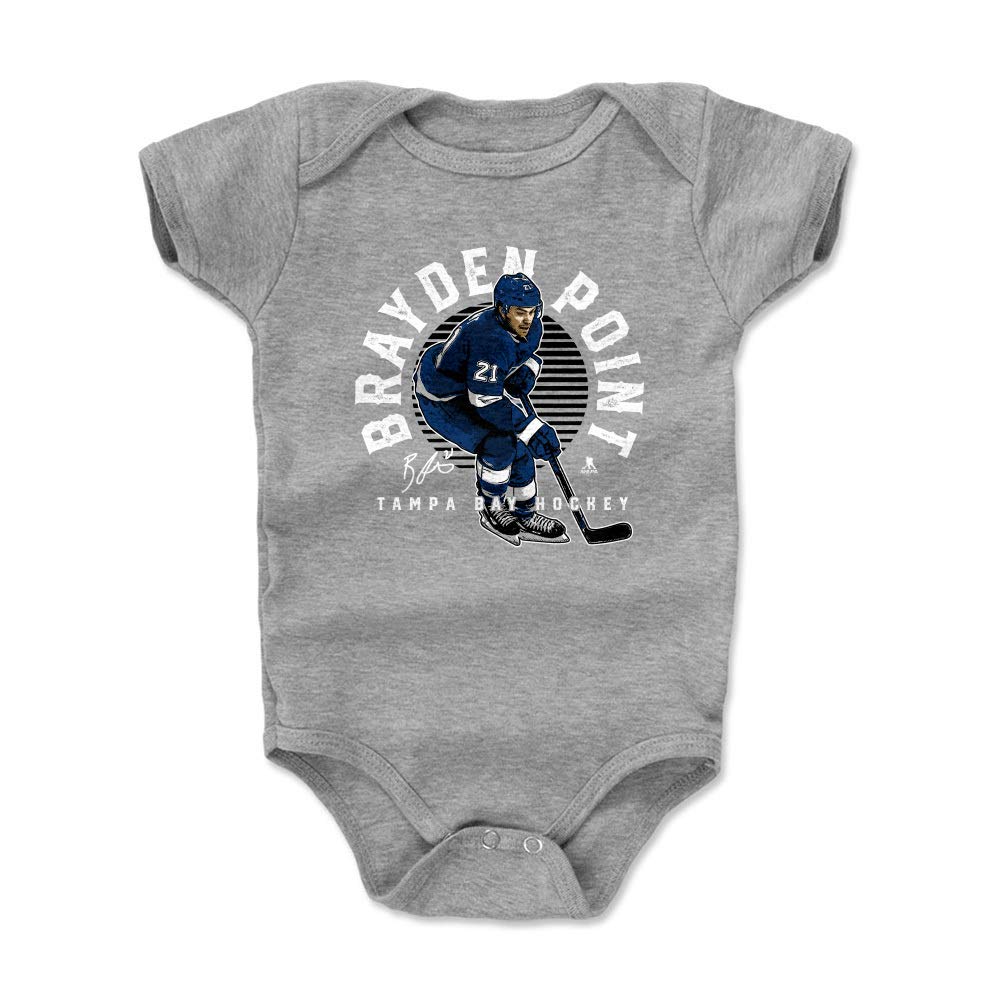 500 LEVEL Brayden Point Tampa Bay Baby Infant One Piece Bodysuit (6-12 Months, Heather Gray) - Brayden Point Emblem K WHT