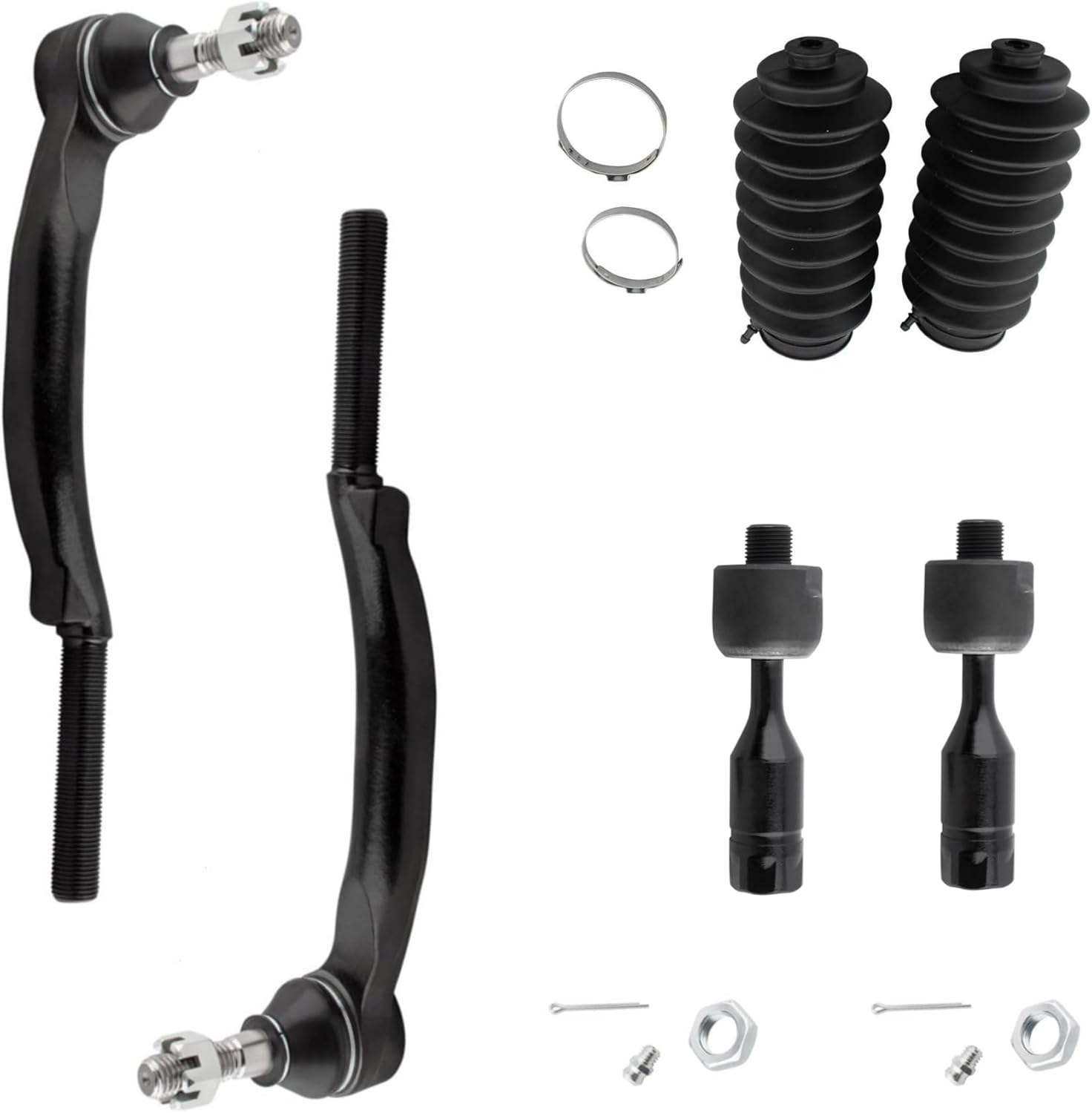Suspension Kit Front Inner Outer Tie Rod w/Boot for Buick Rainier/SSR for Chevy Trailblazer EXT for GMC Envoy XL/XUV for Isuzu Ascender for Olds Bravada for Saab 9-7x 2003-2009