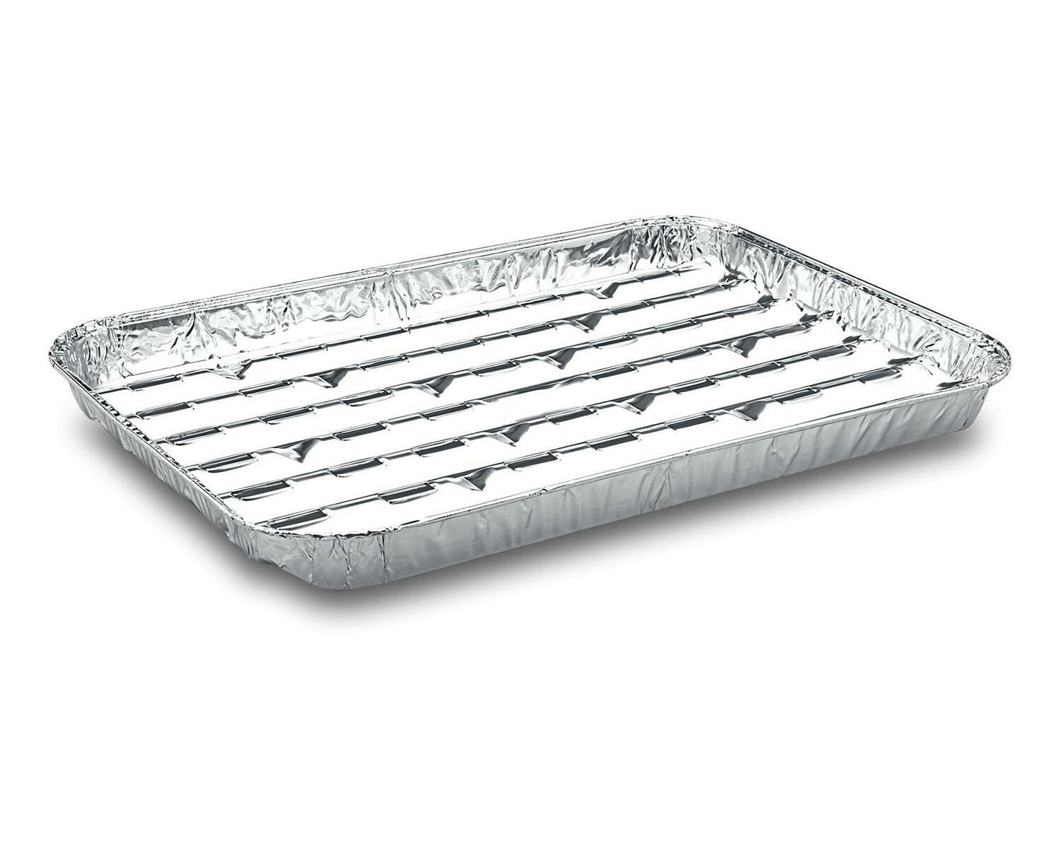 2000x Alu-Grillschale eckig 34,4×22,4 cm – Rauchschlitzen | Großmenge Catering & Gastronomie