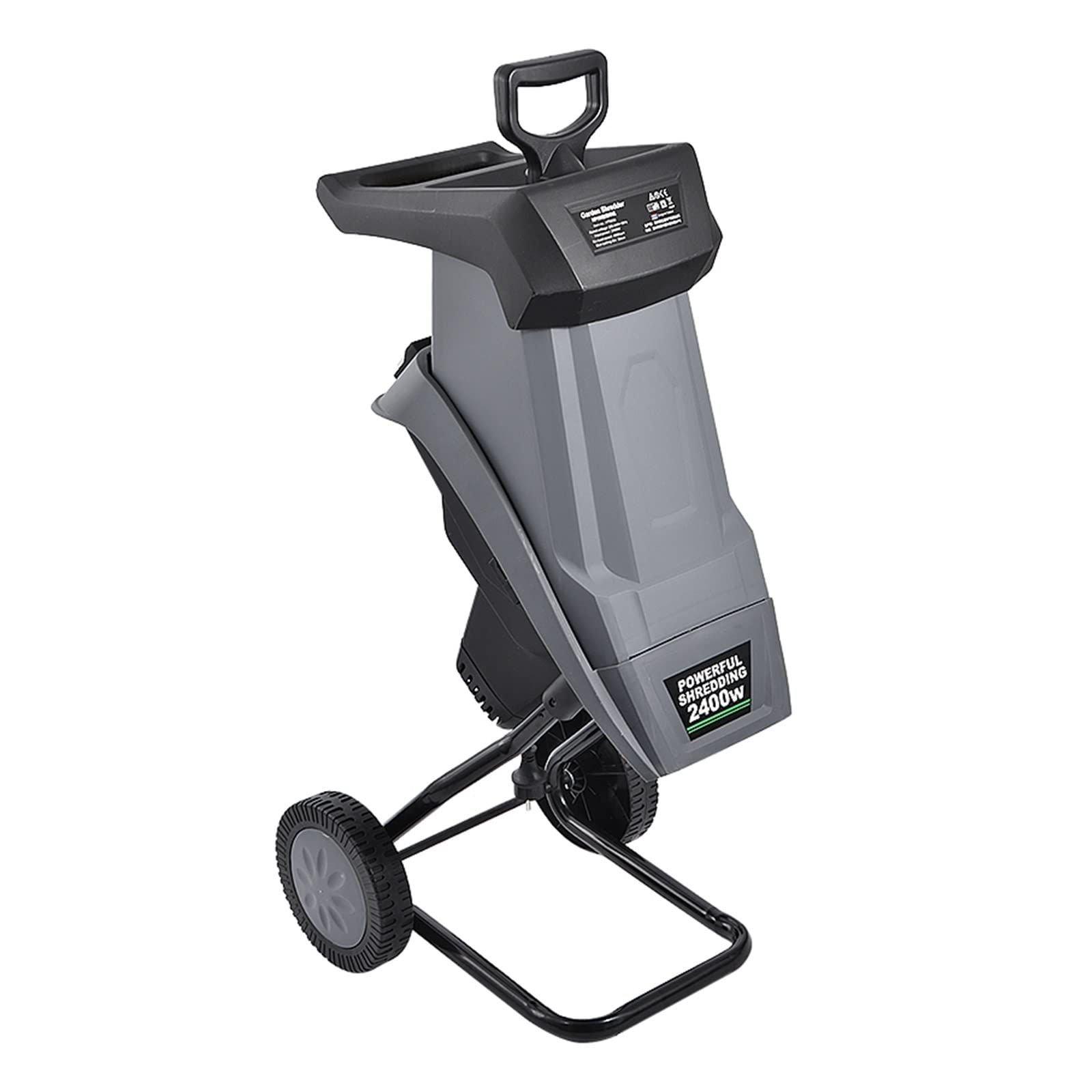 HT6533 potente trituradora de ramas de madera trituradora eléctrica 2400W trituradora de ramas de árboles herramienta de jardín Fácil de usar para profesionales y principiantes (Color : With 30M Powe