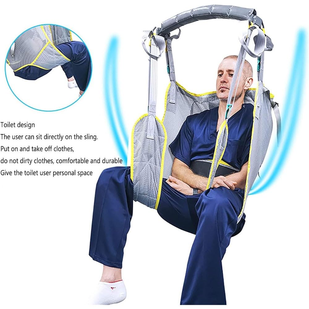 Arnés Elevación Paciente Cuerpo Completo, Grúa de Paciente, Eslinga De Elevación,para Posicionamiento Y Elevación De La Cama,Enfermería, Fácil de Usar