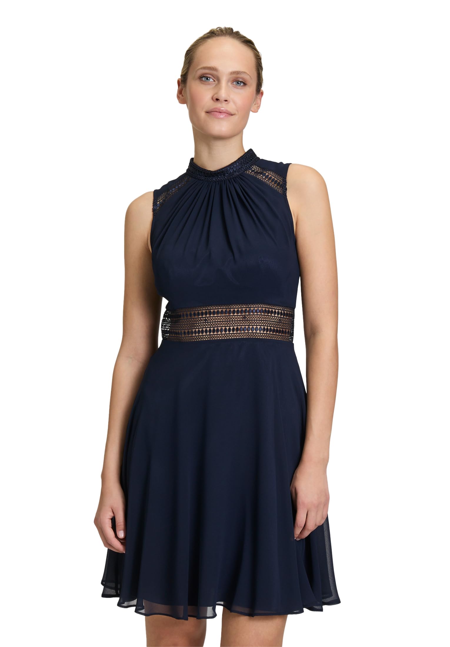 Vera Mont Damen Cocktailkleid mit Spitzeneinsatz