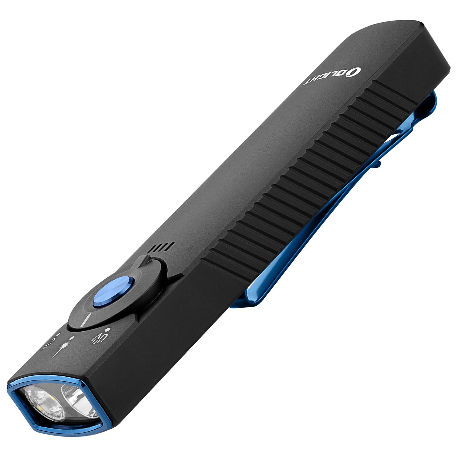 OLIGHT Arkfeld Pro Rechargeable EDC Flashlight with Green Beam, UV Light and White LED Combo, 1300 Lumens Portable Flat Flashlight, Triple Light Sources Pocket Lights for Working (Black NW)